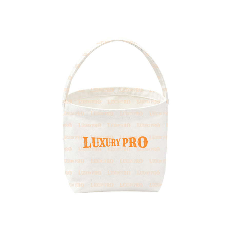 Halloween UV‑printed Striped Tote Basket