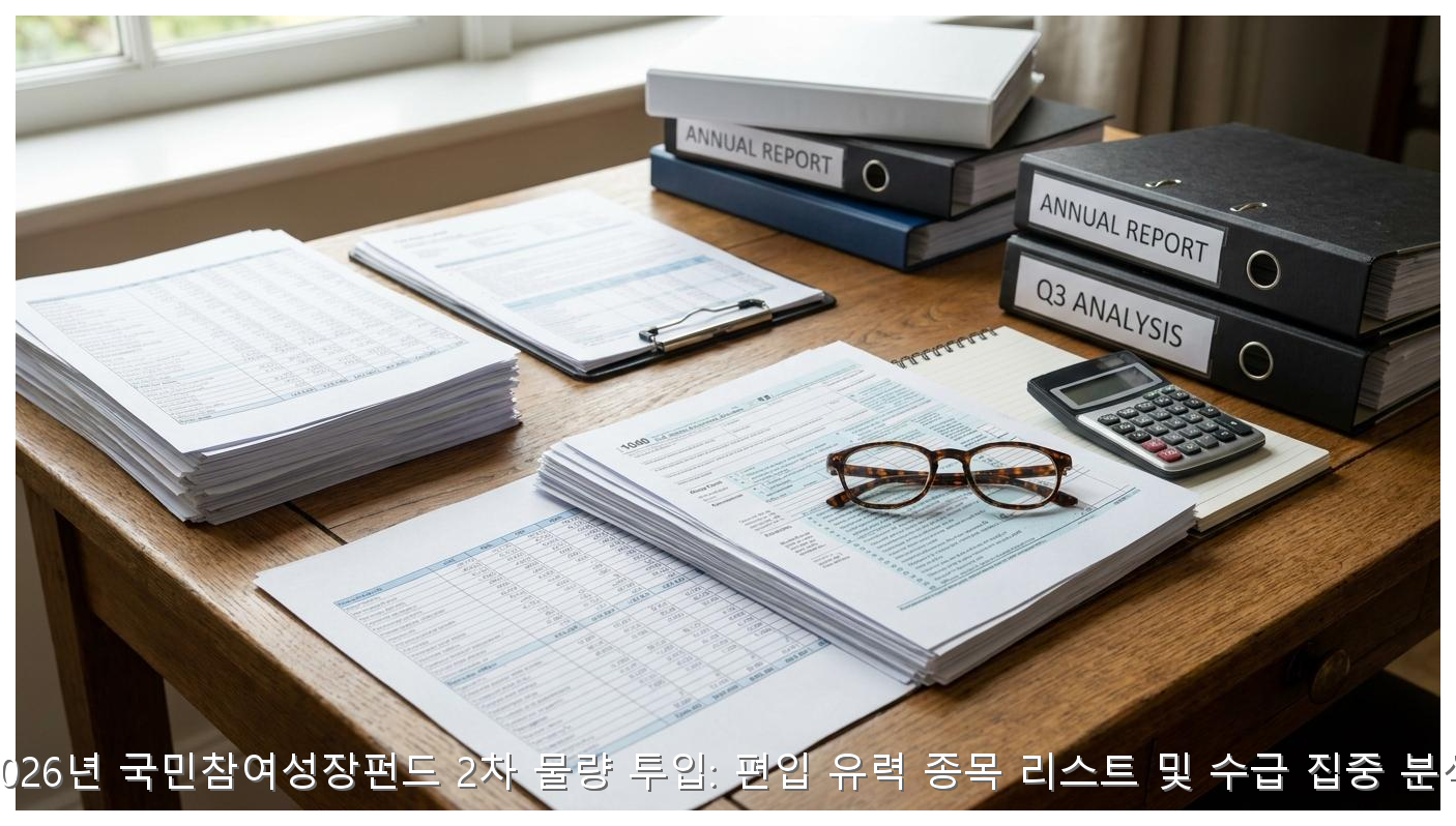 2026년 국민참여성장펀드 2차 물량 투입: 편입 유력 종목 리스트 및 수급 집중 분석 핵심 안내 및 분석 인포그래픽 (7)