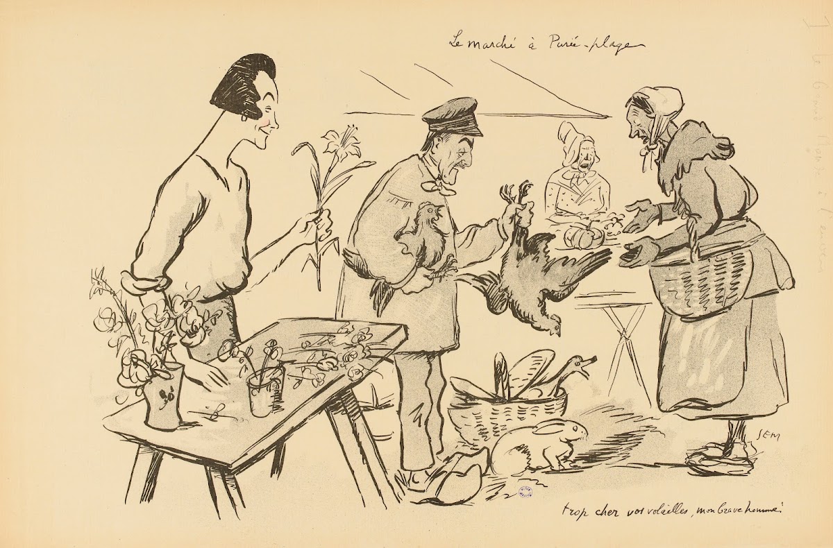 Le marché à Purée plage 1919