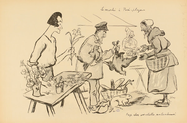 Le marché à Purée plage 1919