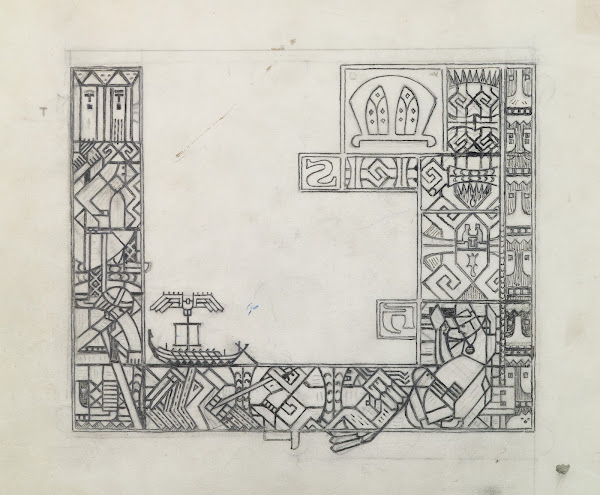The Great Kalevala sketch for ornaments 1927