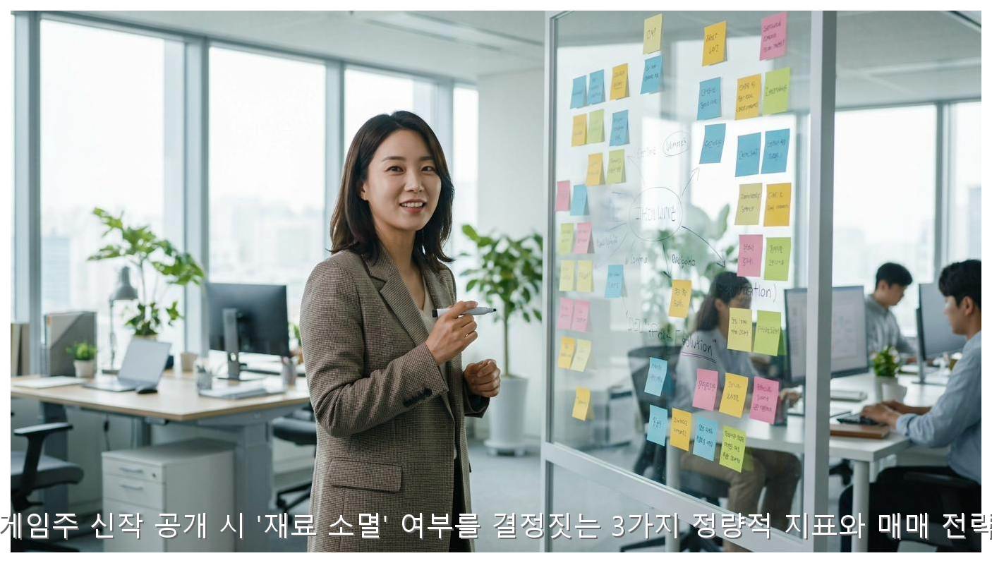 게임주 신작 공개 시 '재료 소멸' 여부를 결정짓는 3가지 정량적 지표와 매매 전략 핵심 안내 및 분석 인포그래픽 (8)