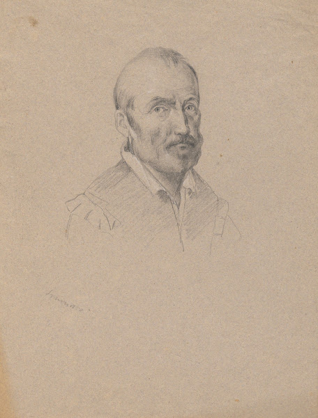 Portrait of a Man sketch for Signing of the Compact in the Cabin of theMayflower