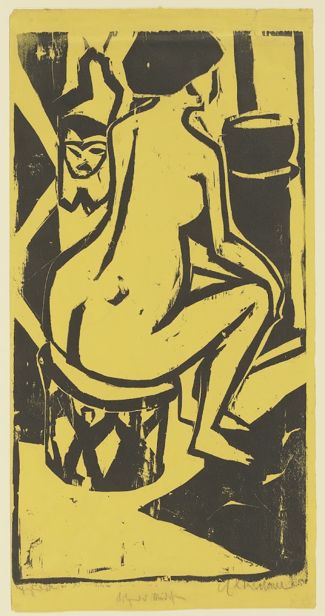 Sitzendes Mädchen 1910