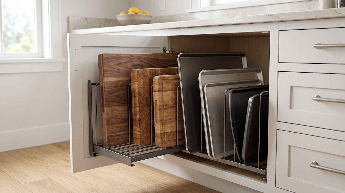 Best Cutting Board Organizers for Kitchen Cabinets (2026) - BEST OVERALL — IN CONTEXT