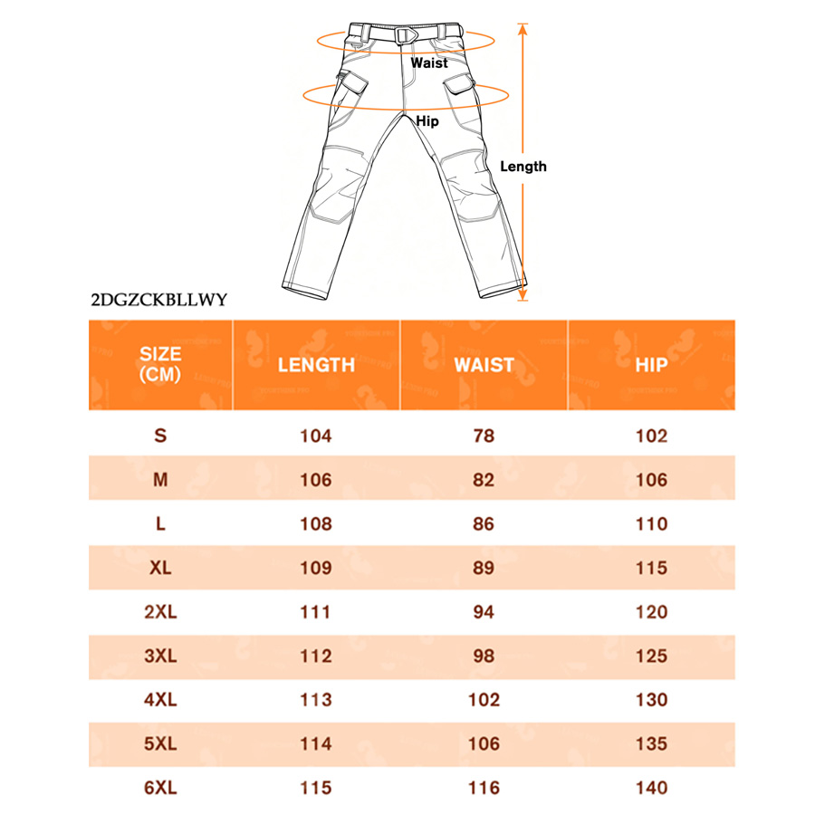 2D Cargo Long Pants with Belt