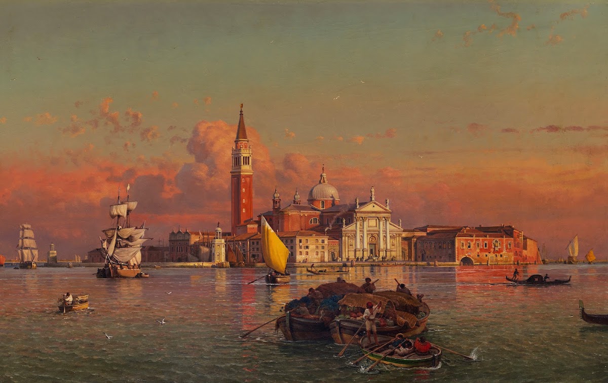 Insel und Kirche San Giorgio Maggiore Venedig 1870