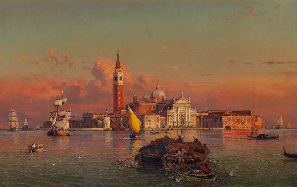Insel und Kirche San Giorgio Maggiore Venedig 1870