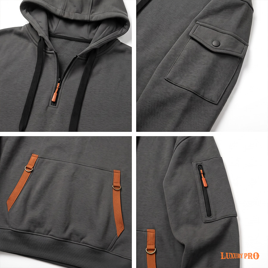 AOP TBD 3D Half-Zip Sweatshirt - 220g Air Layer Fabric