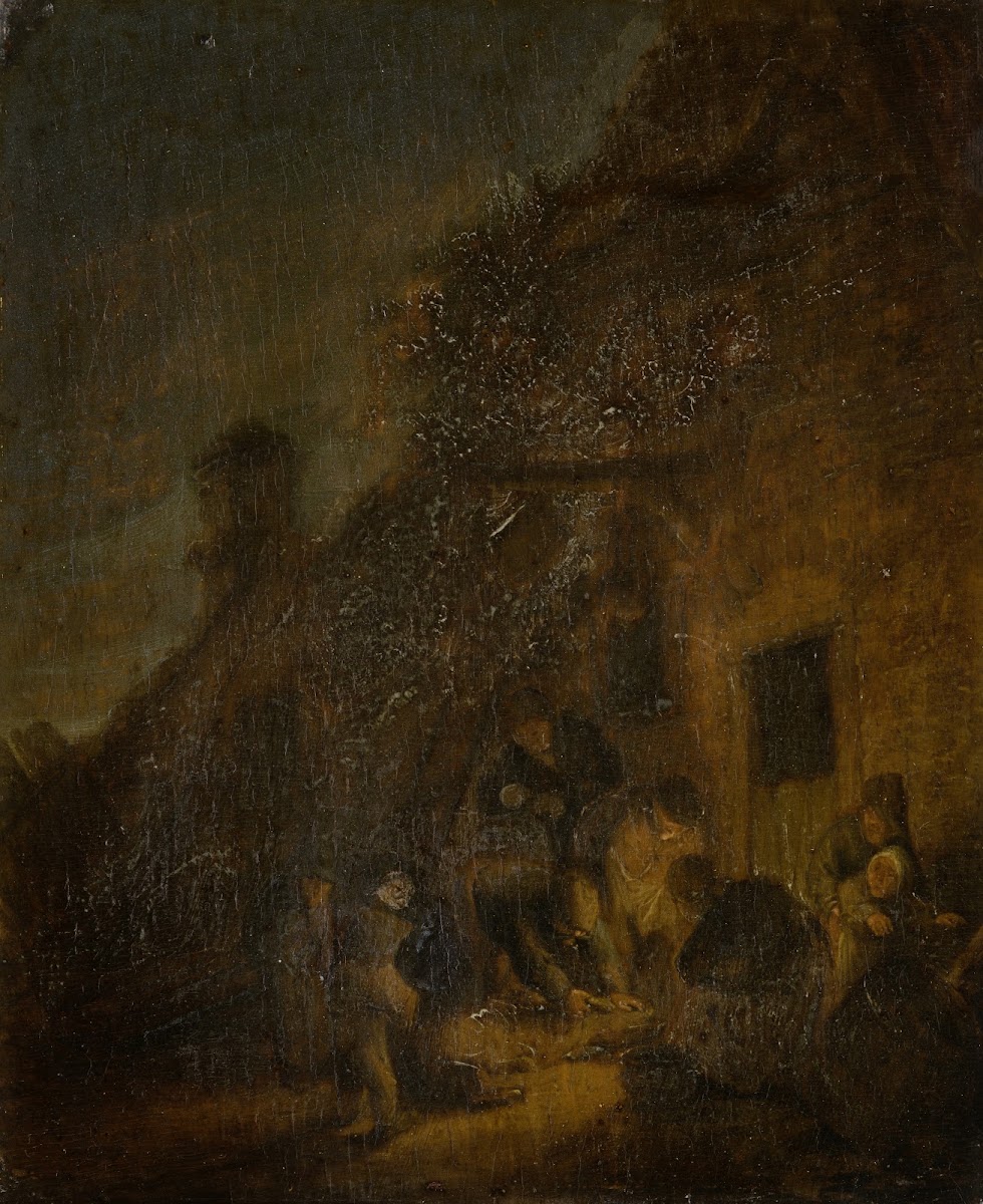 Slaughtering a Pig by Torchlight 1637