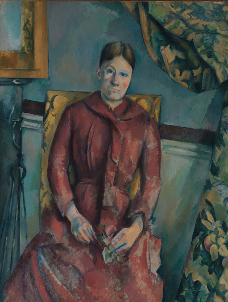 Madame Cézanne Hortense Fiquet 18501922 in a Red Dress 188890