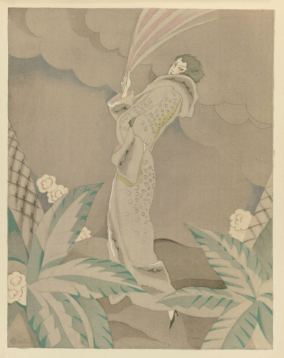 La femme a lémeraude  Manteau en tigre de Max Leroy 1923