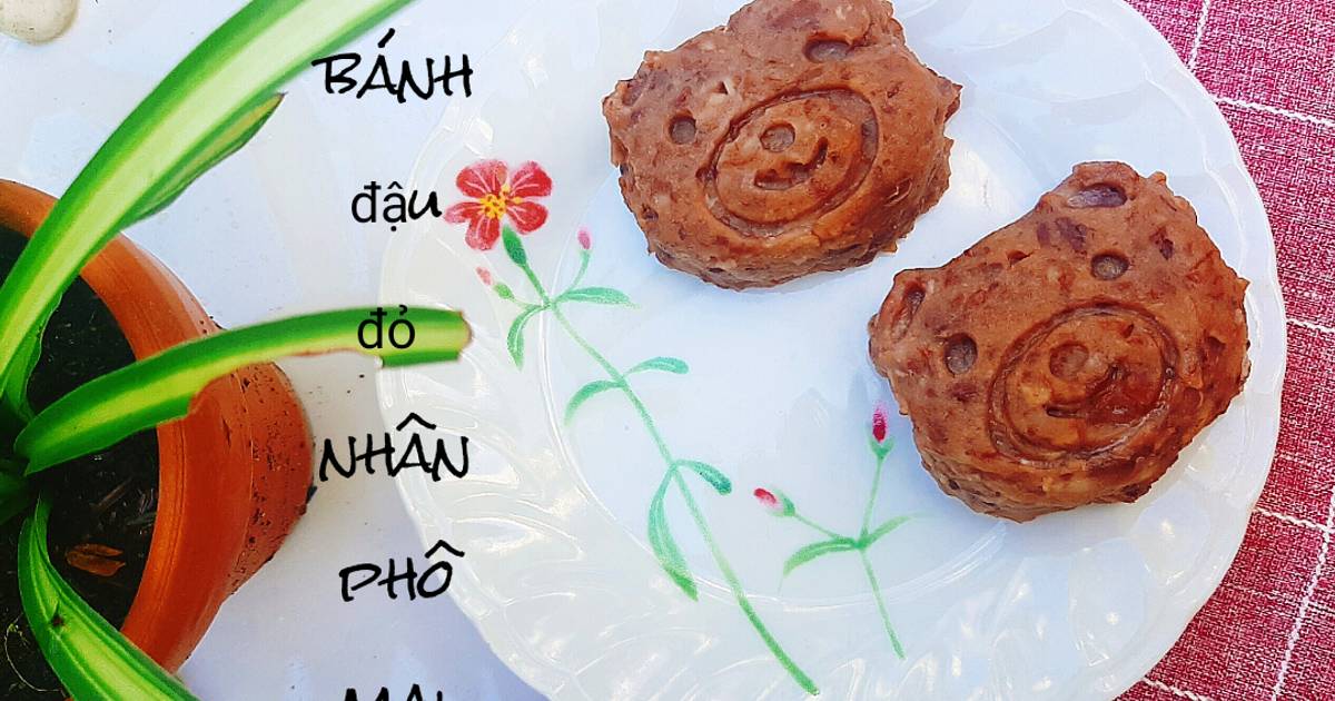 Bánh đậu đỏ nhân phô mai