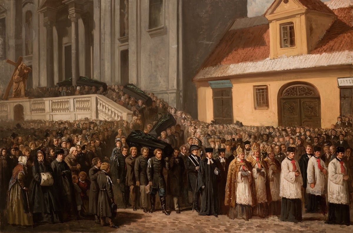 Funeral of the Five Victims of the Manifestation of 1861 in Warsaw 1865
