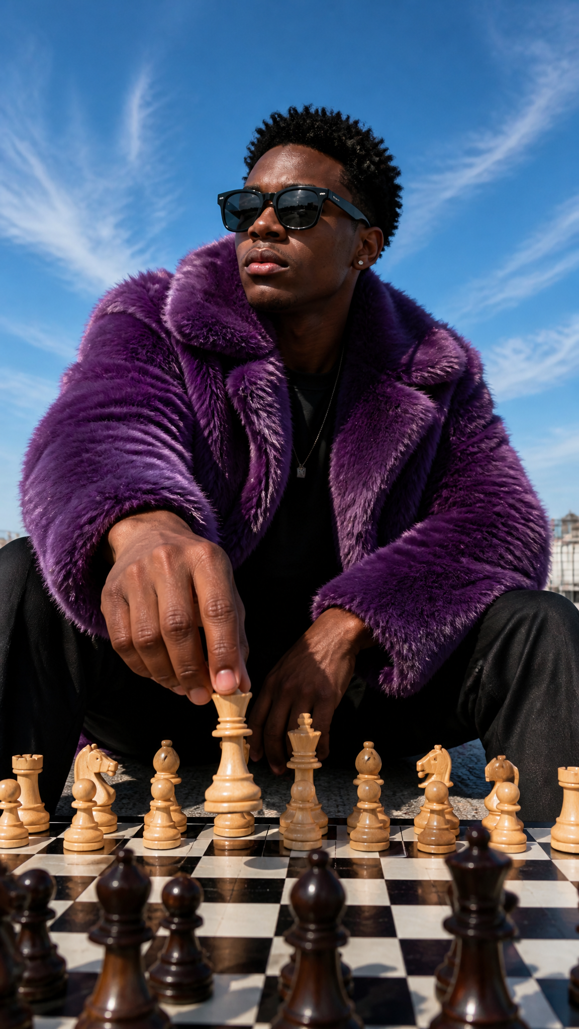 Un joven negro aparece
