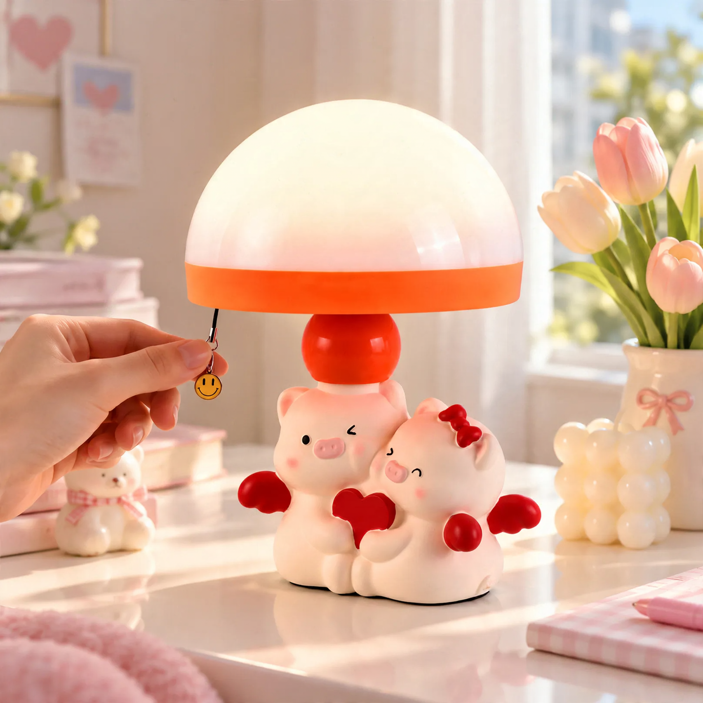 Cute Piggy Jellyfish Light with Color Setting