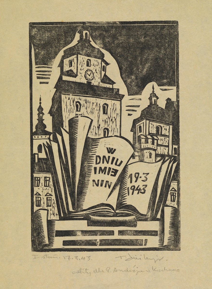 Życzenia imieninowe dla matki artysty 1943