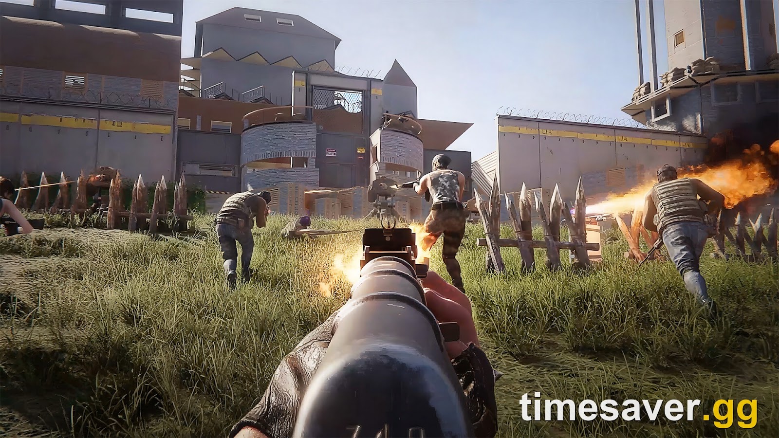 Aiming down sights during a firefight in Once Human — where aim sensitivity settings matter most on a controller.