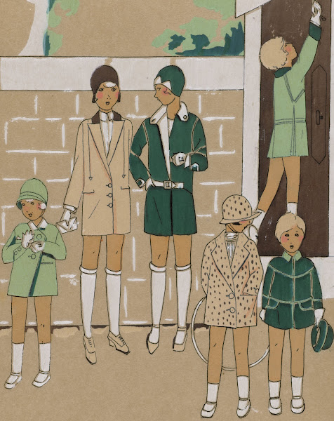 Petit ensemble en drap pistach 1927