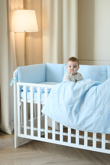 Bedding set for a baby crib 6 el Twins Beau blue