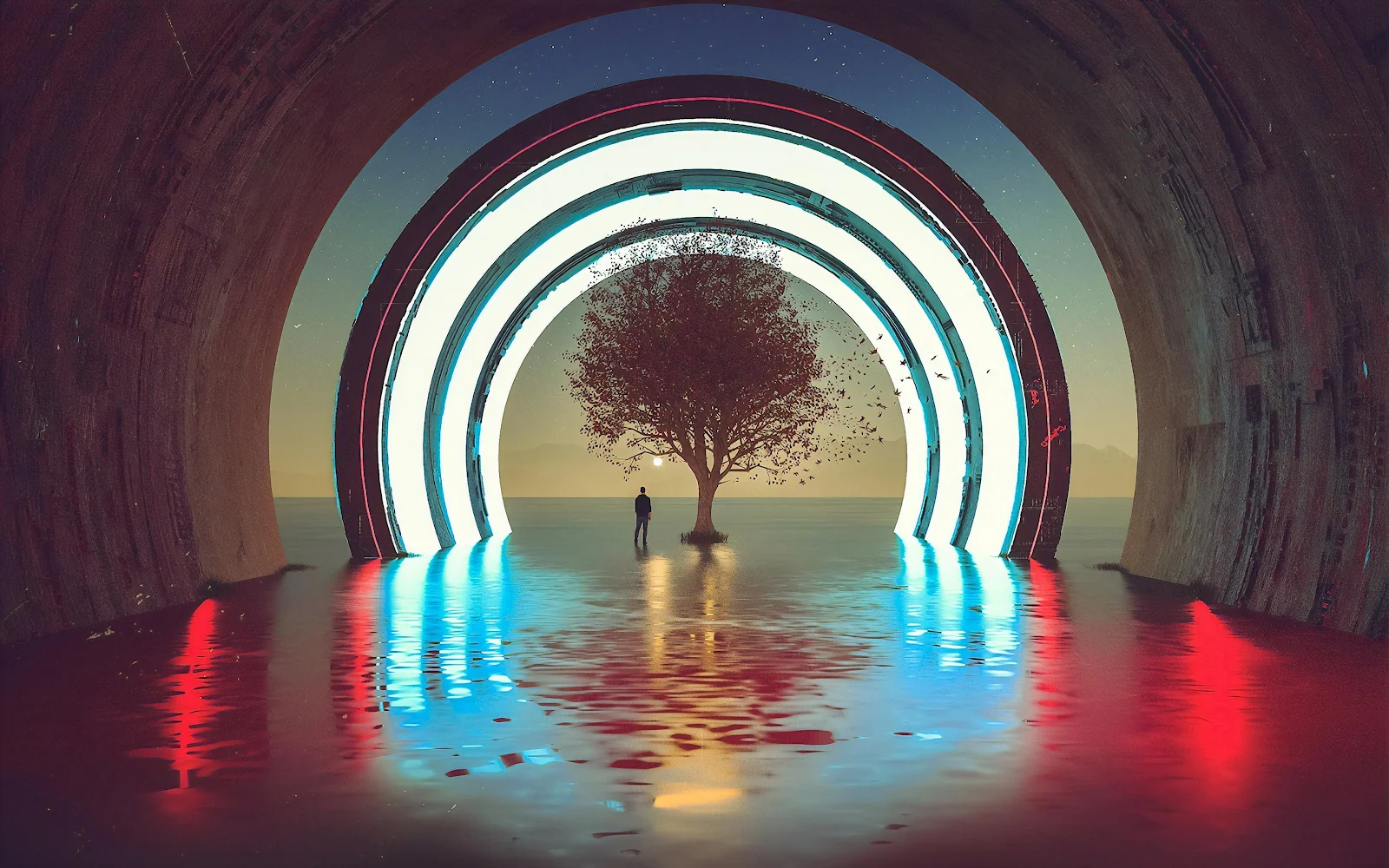 Digital Art, Artwork, Fantasy Art, Landscape, Trees 4K Desktop, iPhone Wallpaper Background