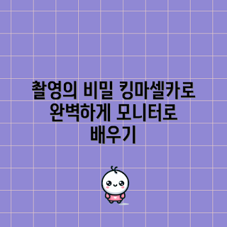 킹마셀카모니터, 촬영 팁, 영상 제작 초보, 브이로그 장비, 포트레이트 촬영