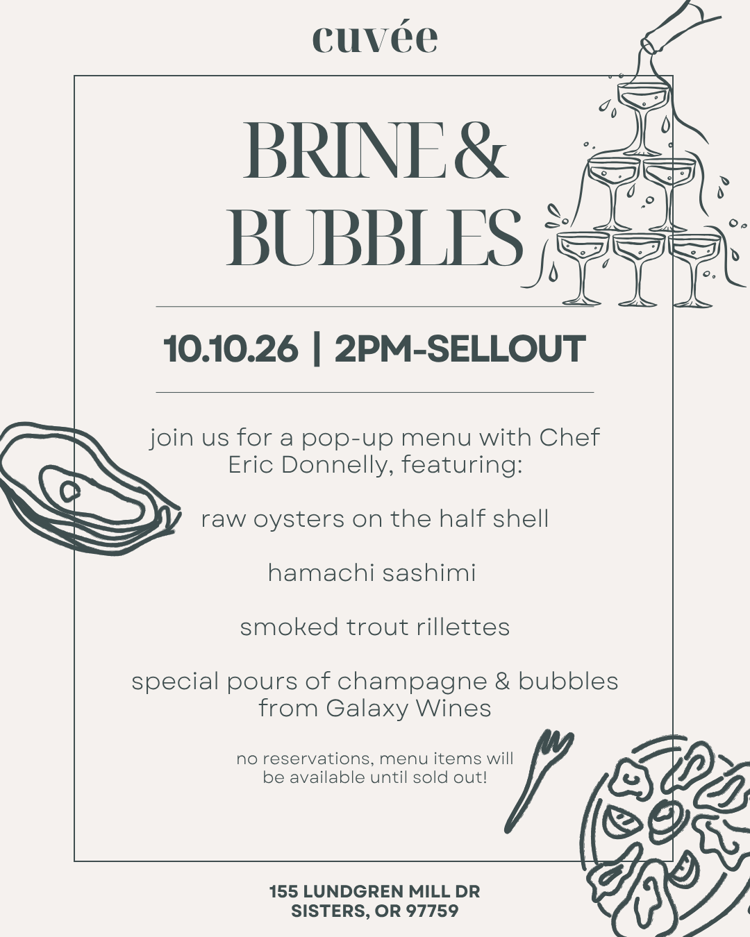 Brine + Bubbles w/Chef Eric Donnelly