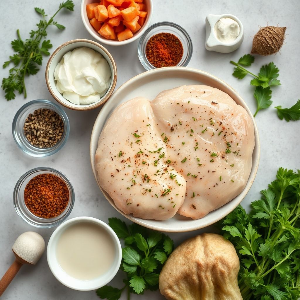 Ingredients for Creamy Turkish Chicken with Easy White Sauce Recipe (30-Minute Weeknight Winner)