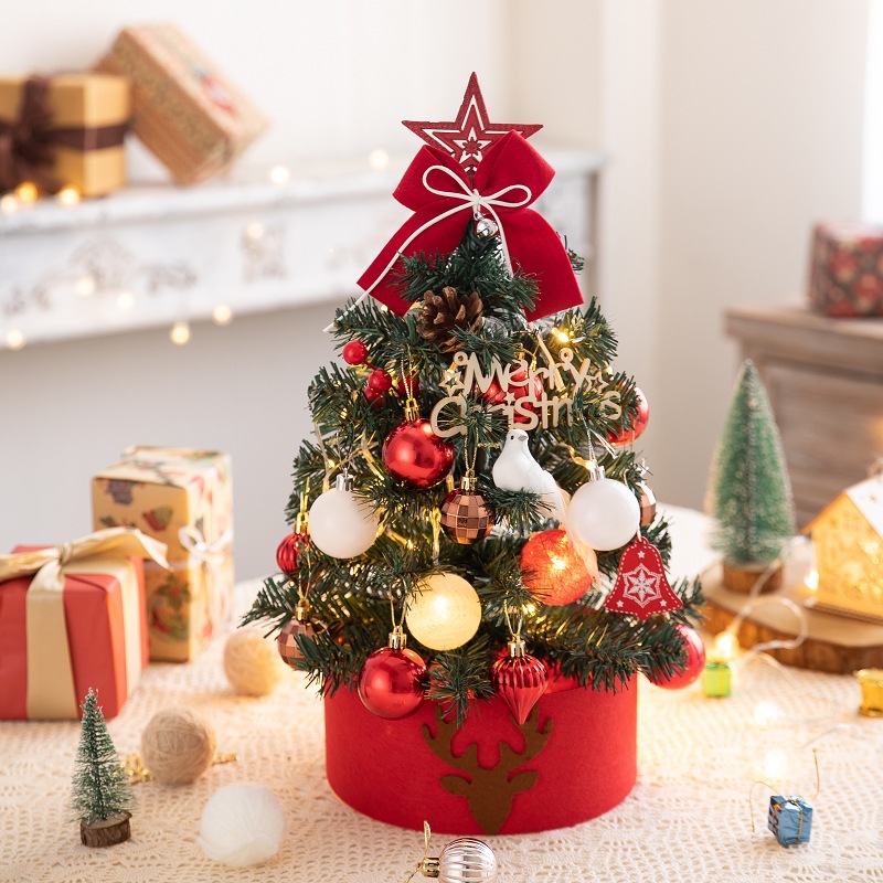 Mini Christmas tree with flocking, 45 or 60 cm