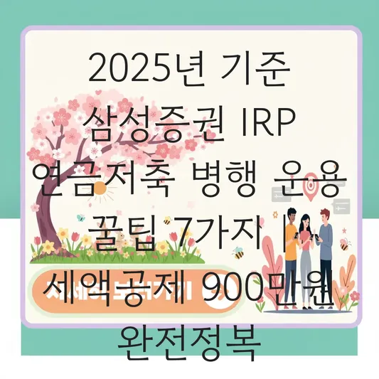 삼성증권 IRP 연금저축과 병행 운용 하는 법 대표 이미지