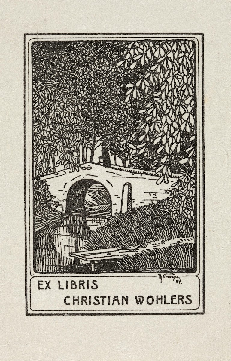 Bookplate of Christian Wohlers 1904
