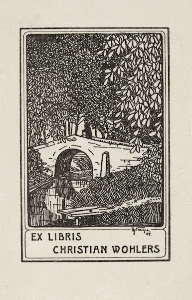Bookplate of Christian Wohlers 1904