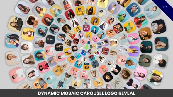 Dynamic Mosaic Carousel Logo Reveal Free Download – Envato Elements