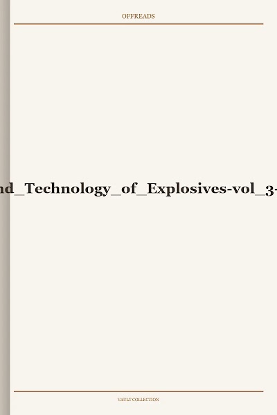 Chemistry and Technology of Explosives-vol 3-Urbanski