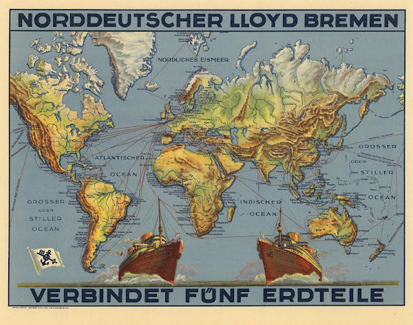 North German Lloyd Bremen Connects Five Continents 1930