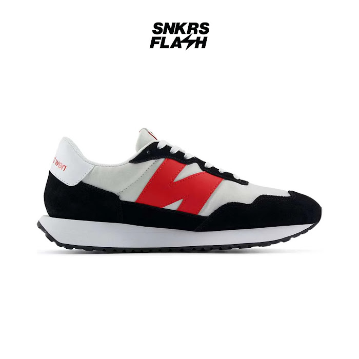 NEW BALANCE 237 WHITE BLACK RED - Size 44.5