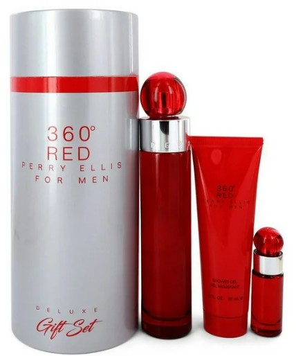 ESTUCHE PERRY ELLIS 360 RED CILINDRO HOMBRE 3PZS 100ML EDT + 7.5ML EDT + CREMA