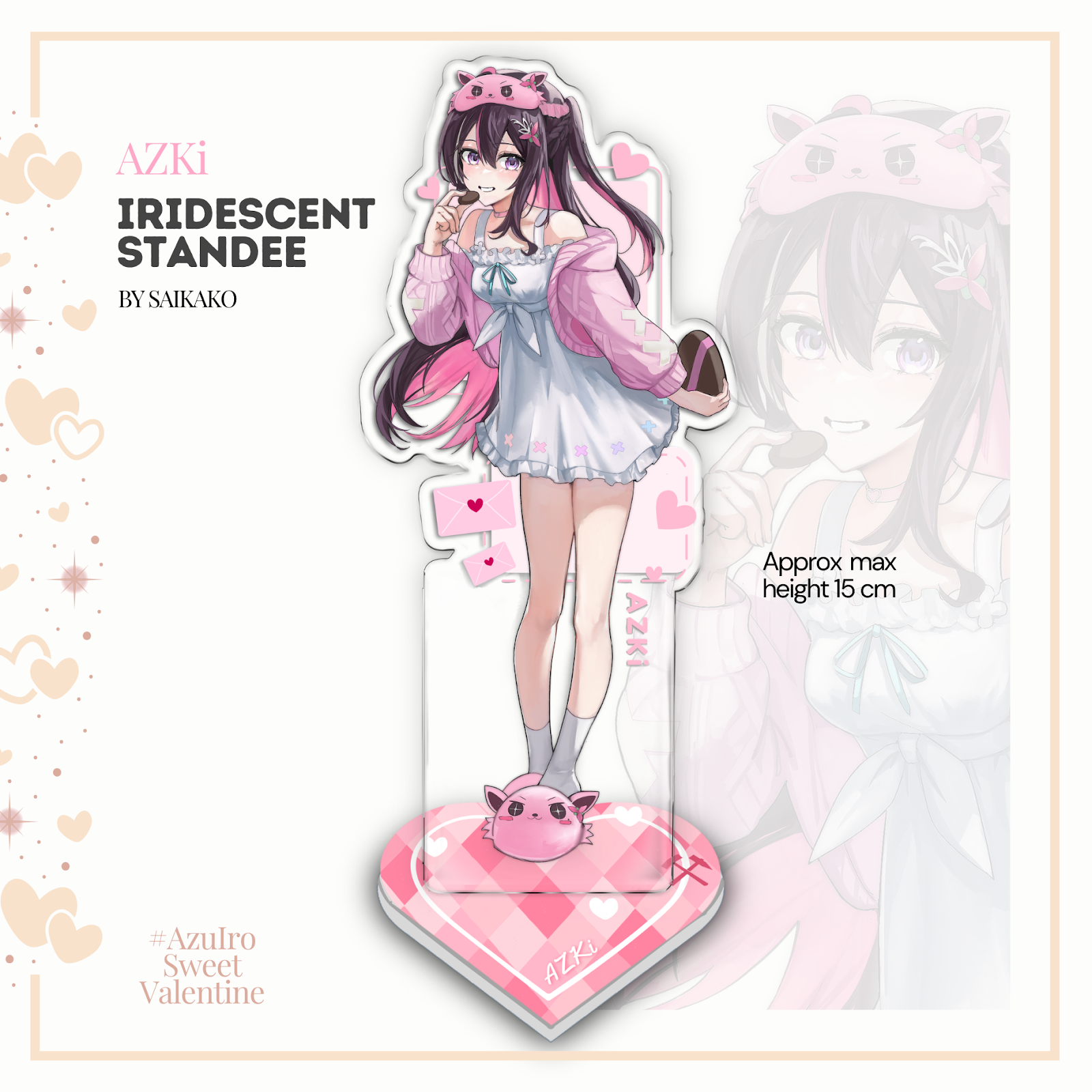 AZKi Sweet Valentine Iridescent Standee by Saikako