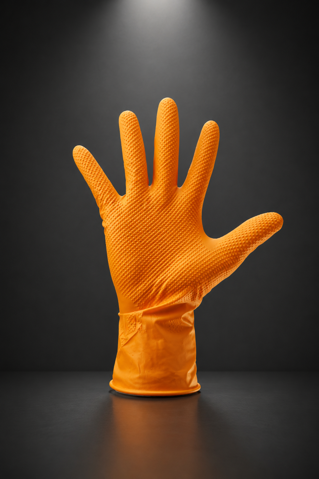 Guantes nitrilo naranja texturizado (caja 100)