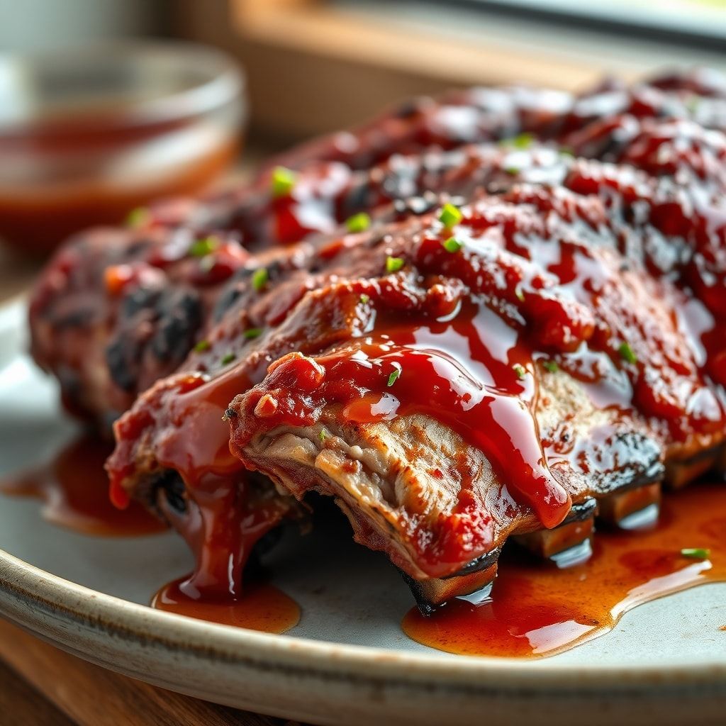 Fall-apart tender BBQ pork ribs made in no time with your Instant Pot! Easy Homemade Weeknight Dinner finished