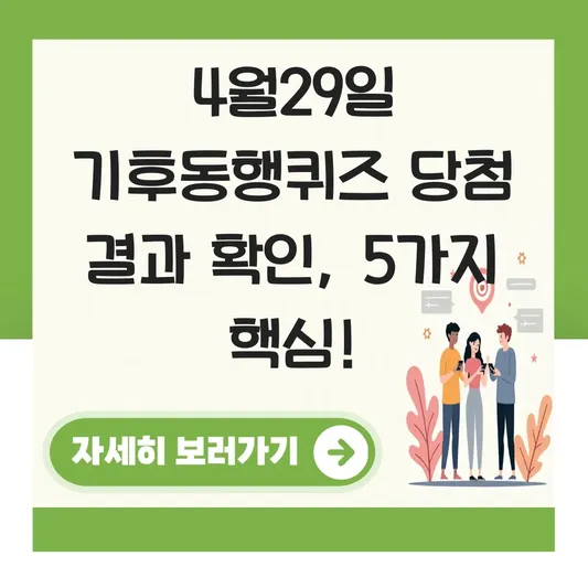 기후동행퀴즈 4월29일 당첨 결과 확인