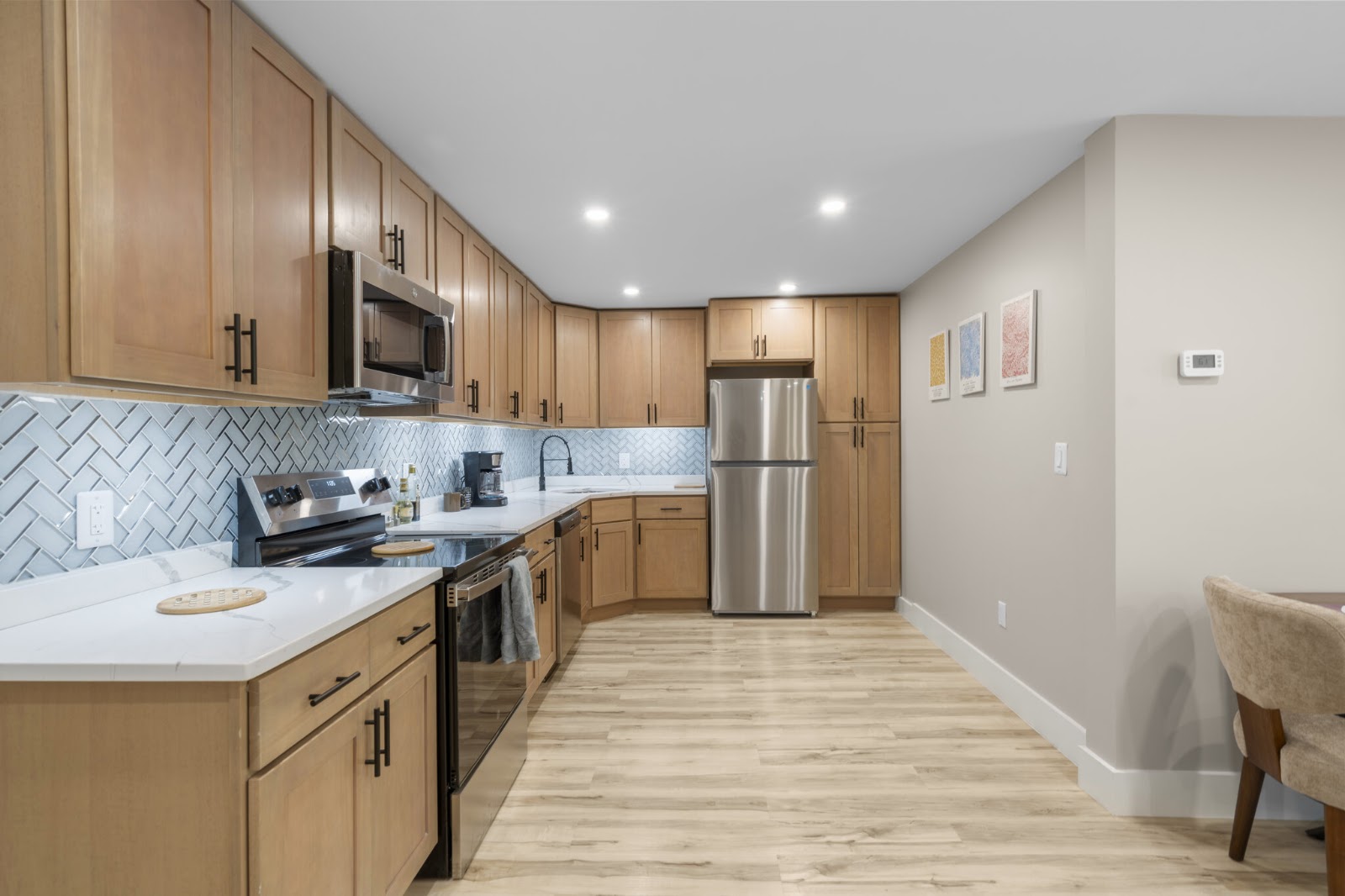 Kitchen with stainless appliances