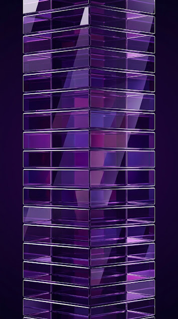 Modern Abstract Stacked Translucent Purple Glass Blocks - Free mobile Wallpaper