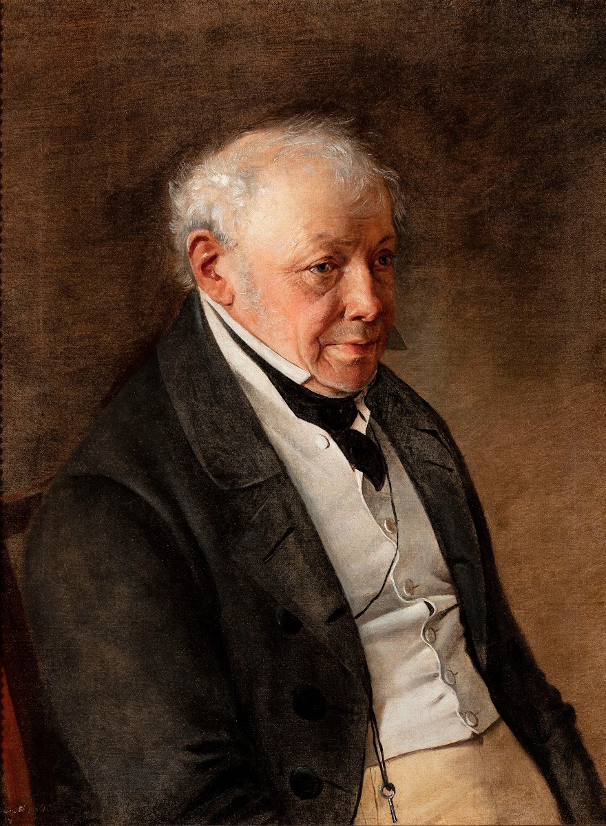 Portrait of Ksawery Bębnowski artists father in law captain in Kościuszkos army