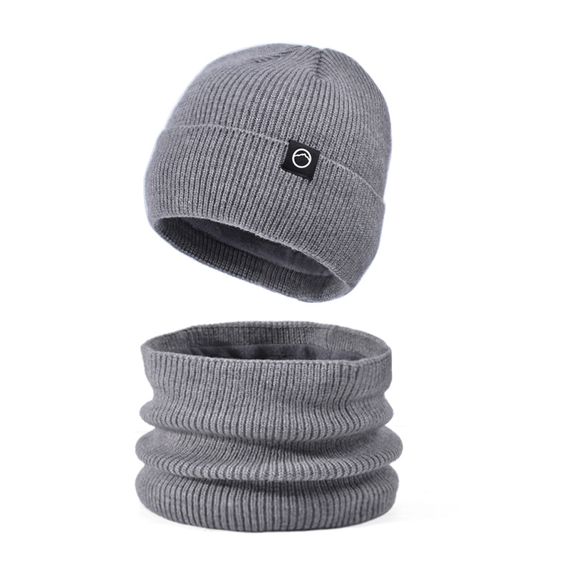 Knit Hat and Scarf Set for Men, Warming