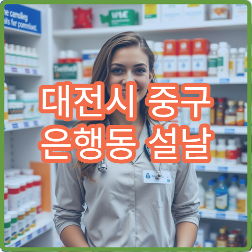 대전시 중구 은행동 설날 명절 연휴 운영 중인 약국