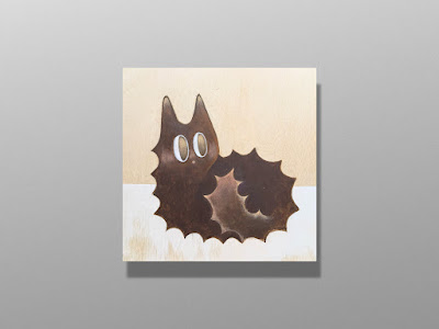 The Curiousity Cat - Painting on wood