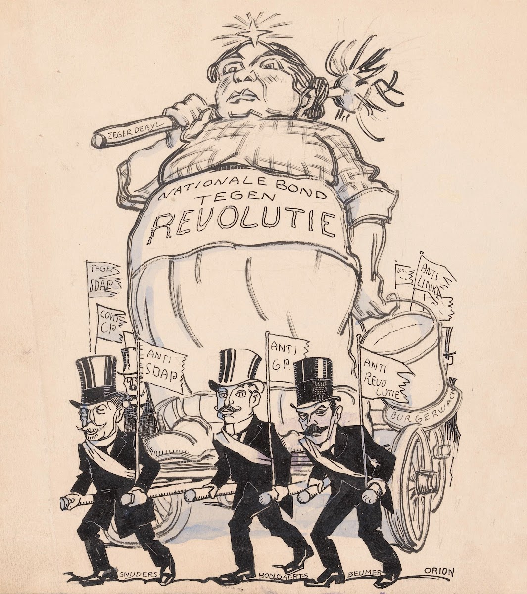 Praalwagen van de Nationale Bond tegen Revolutie 1915 1935
