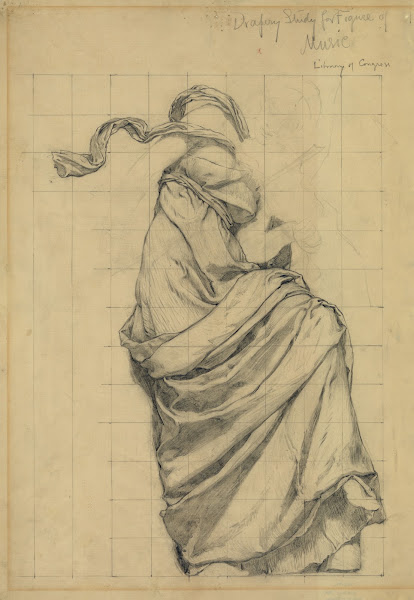 Drapery study for figure of Music 1896