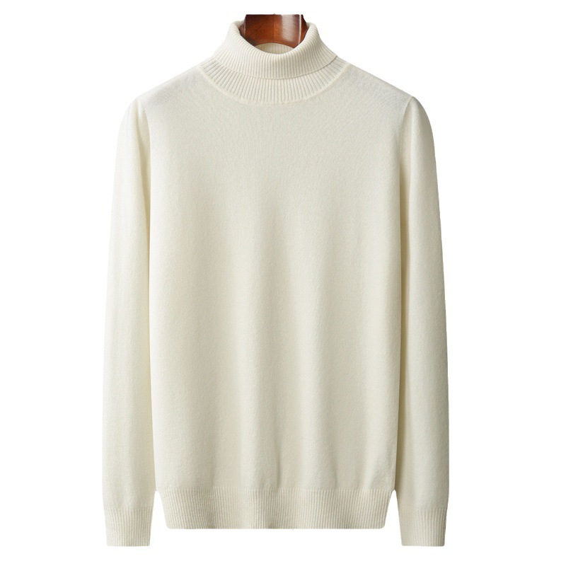 Men's wool sweater, turtleneck, 100% wool